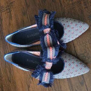 EUC Rothy's MJ Coral Dot Size 8.5